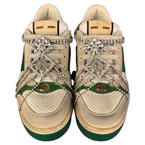 gucci sneakers green|distressed gucci sneakers.